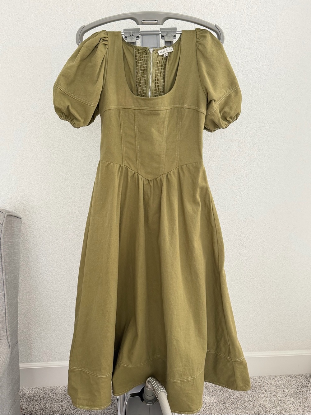 Moon River denim cotton midi dress